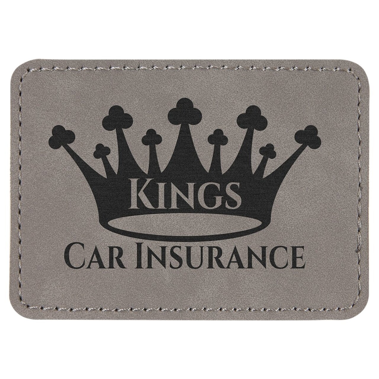 Laserable Leatherette Rectangle Patch with Adhesive, 3.5" x 2.5", Pack of 5